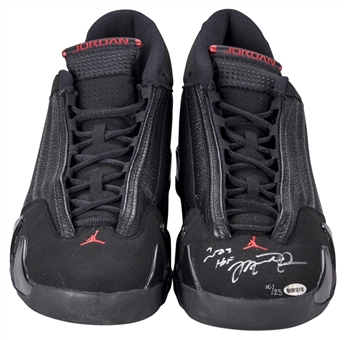 Michael Jordan Signed & Inscribed Pair of Jordan Sneakers (UDA)